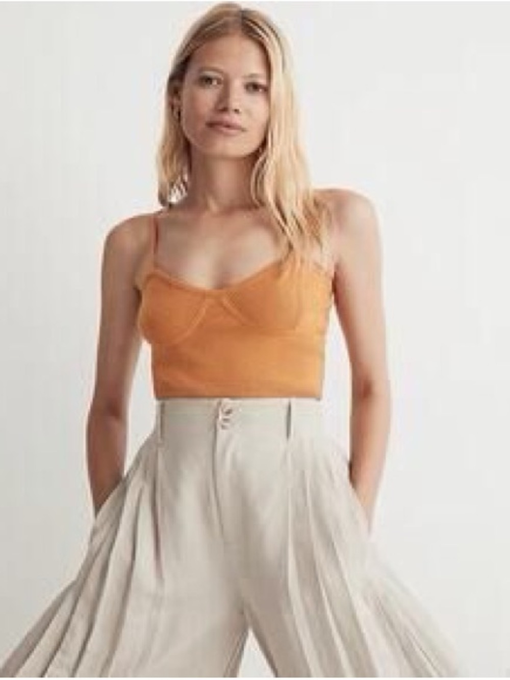 Madewell Ribbed Tank Top Burnt Orange